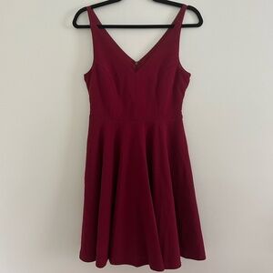 Burgundy Skater Dress